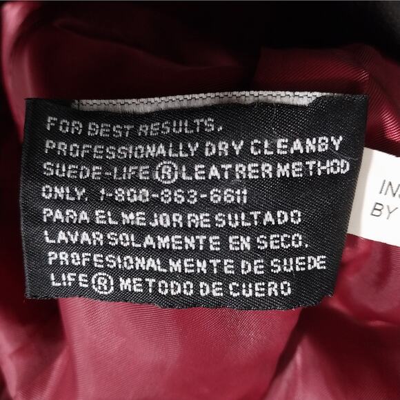 WORTHINGTON! SLEEK BLACK GENUINE LEATHER HIDDEN FRONT POCKET JACKET COAT! SZ PXL - Picture 11 of 12